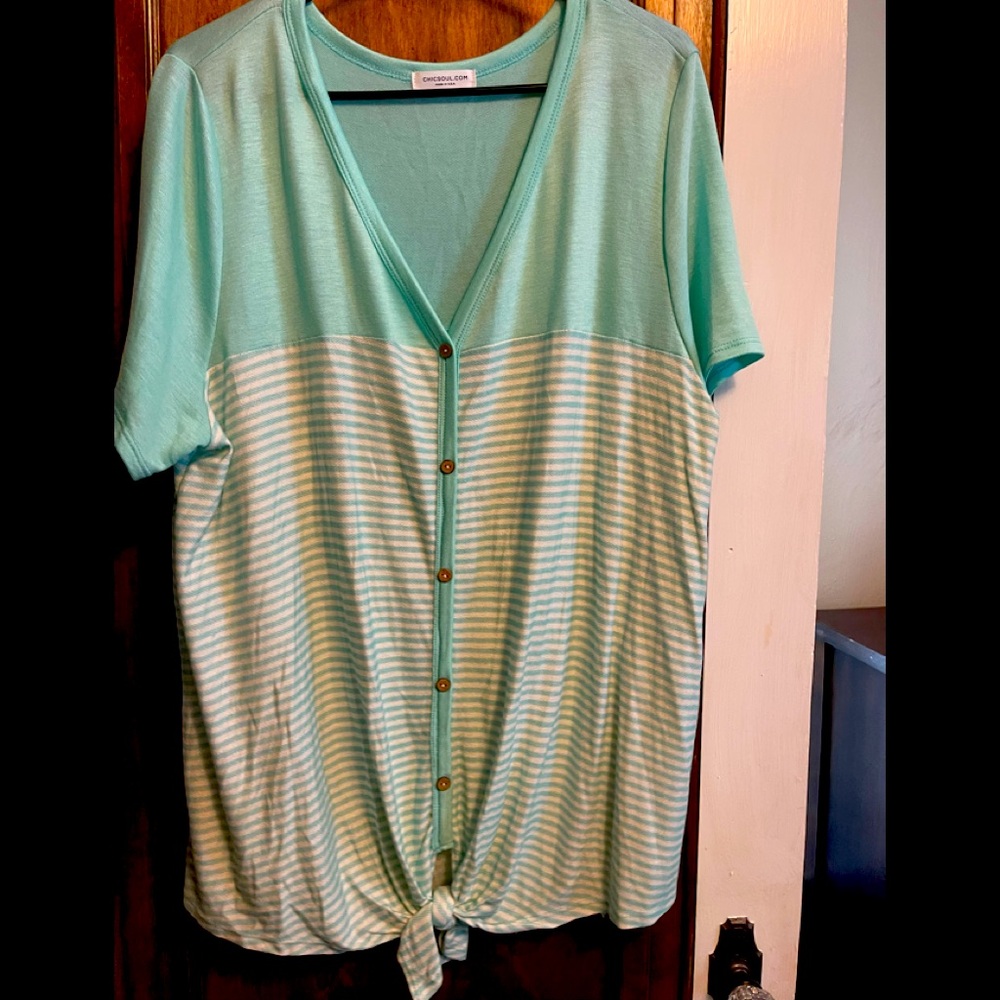 Chic Soul Mint Knot Tee